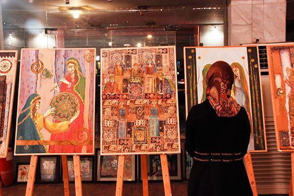 نمایشگاه آثار هنرمند بهشهری در تالار فخرالدین اسعد گرگان برگزار شد