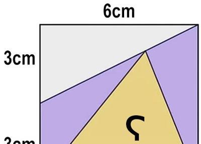 معمای مساحت مثلث مجهول را بیابید
