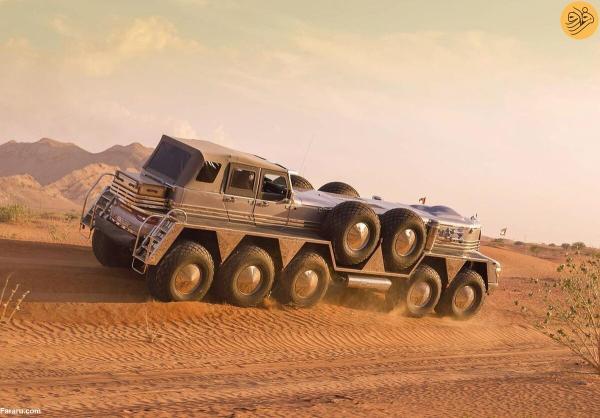 کلکسیون عجیب ترین خودرو های دنیا متعلق به شیخ رنگین کمان!